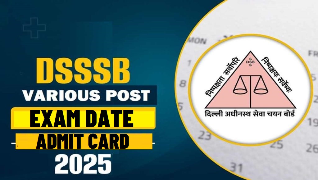 DSSSB October Exam Admit Card
