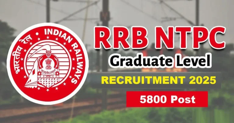 RRB Ntpc Graduate Level Recruitment 2025