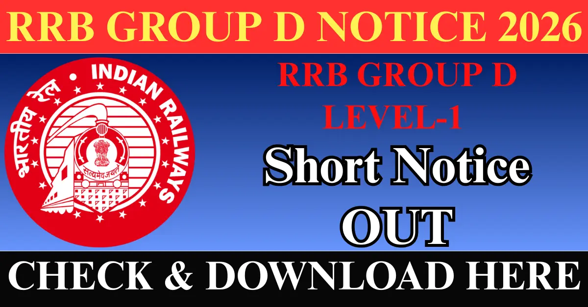 RRB Group D Recruitment 2026 Notice