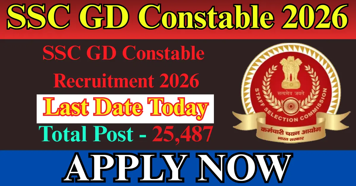 SSC GD Constable Recruitment 2026 Last Date