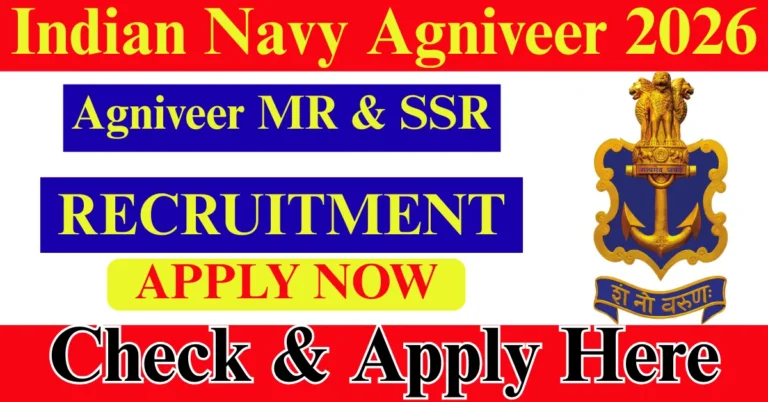 Indian Navy Agniveer MR & SSR Recruitment 2026