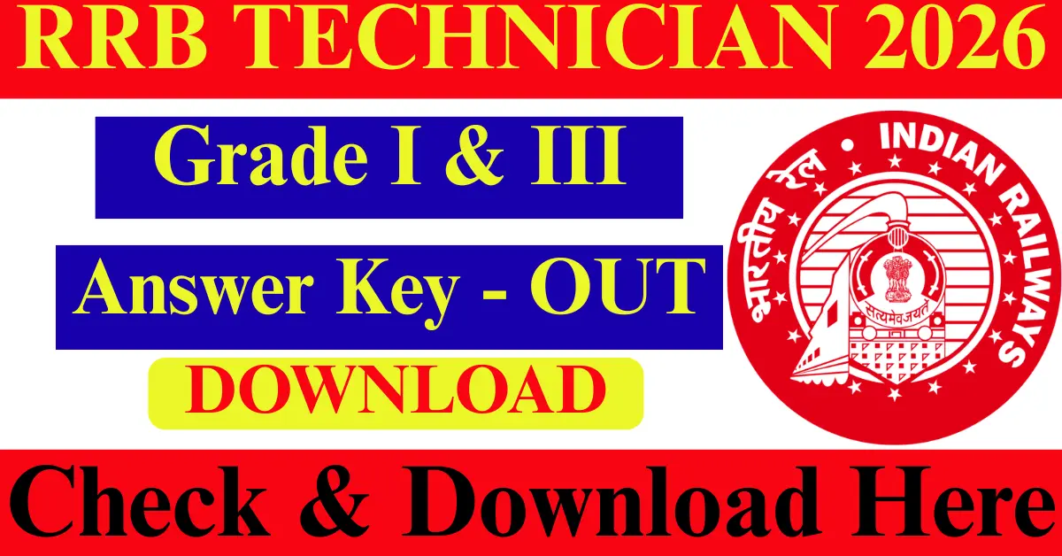 RRB Technician Grade-1 Answer Key 2026 Out