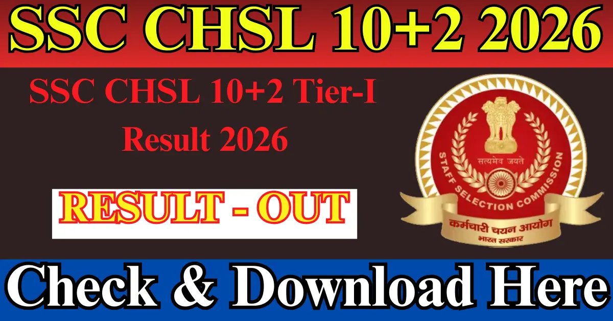 SSC CHSL Tier-i Result 2026 Out