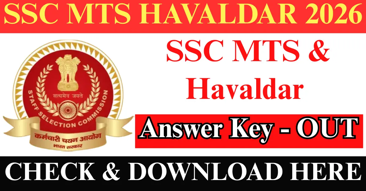 SSC MTS Havaldar Answer Key 2026 out