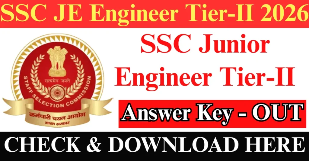 SSC JE Tier-II Answer Key 2026