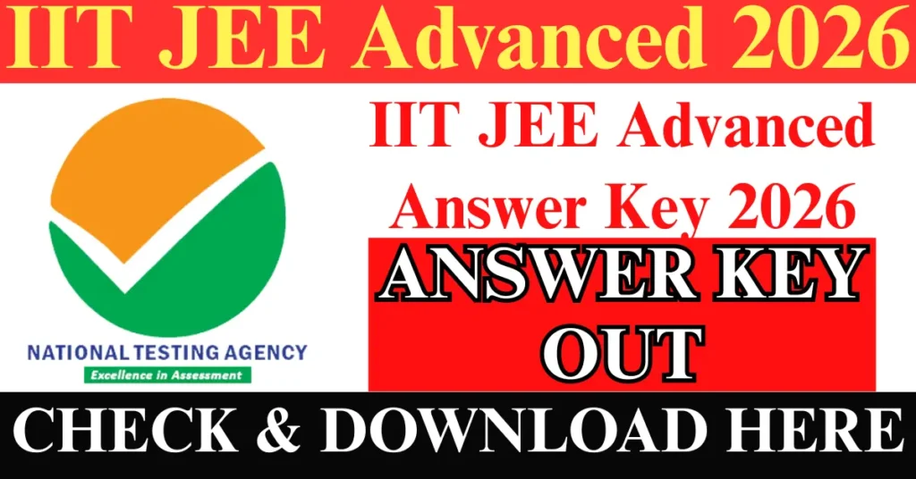 IIT JEE Advanced Answer Key 2026 Download