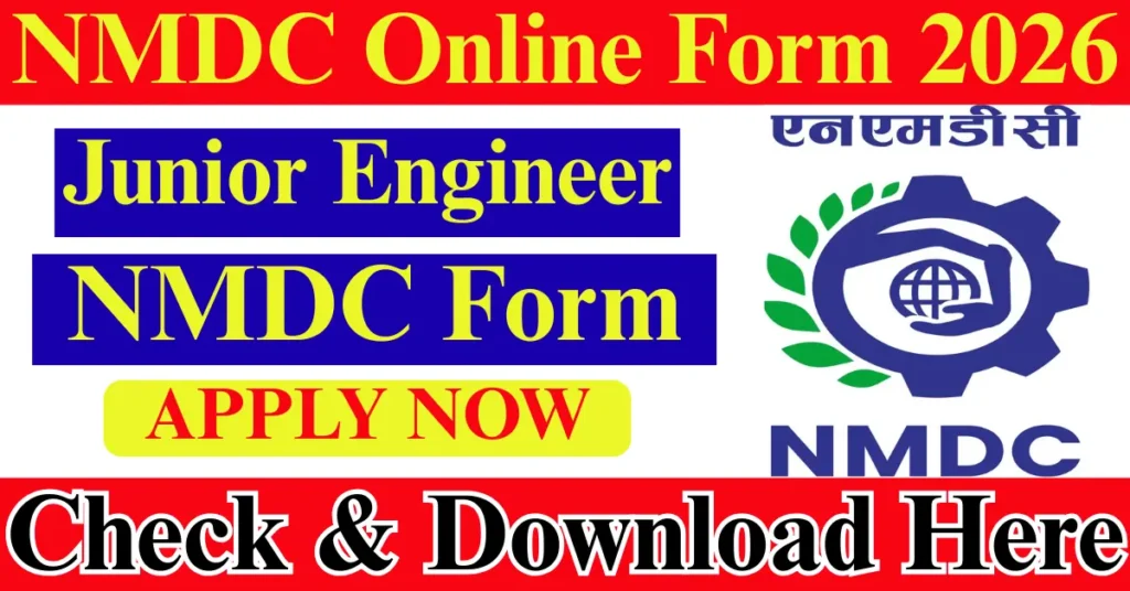 NMDC Junior Engineer Online Form 2026