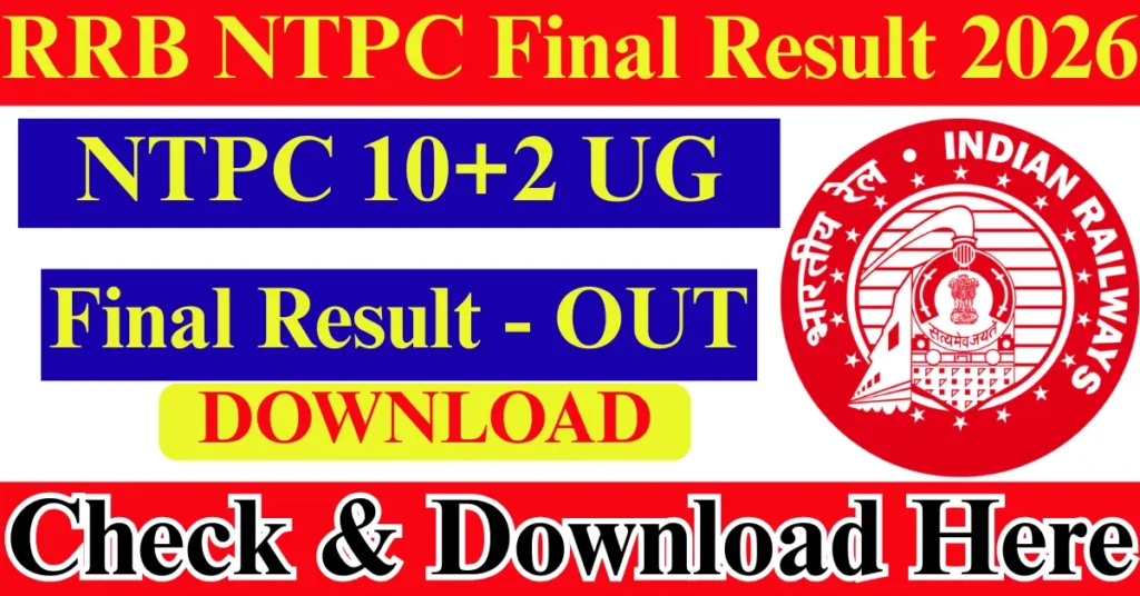 RRB NTPC Inter Level Final Result 2026 Download