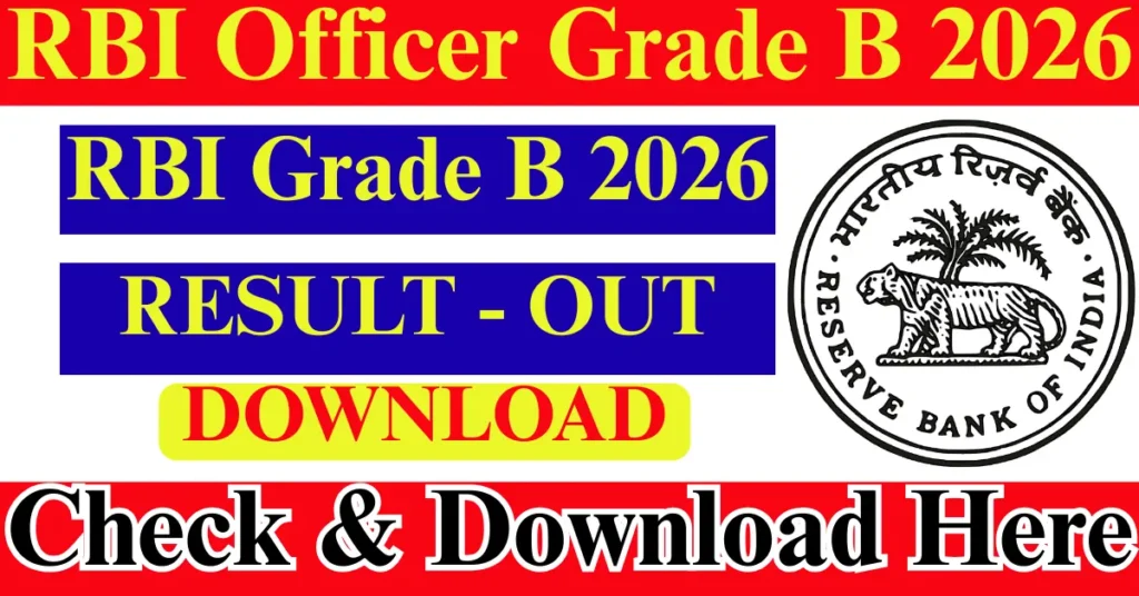 RBI Officer Grade B Result 2026 OUT