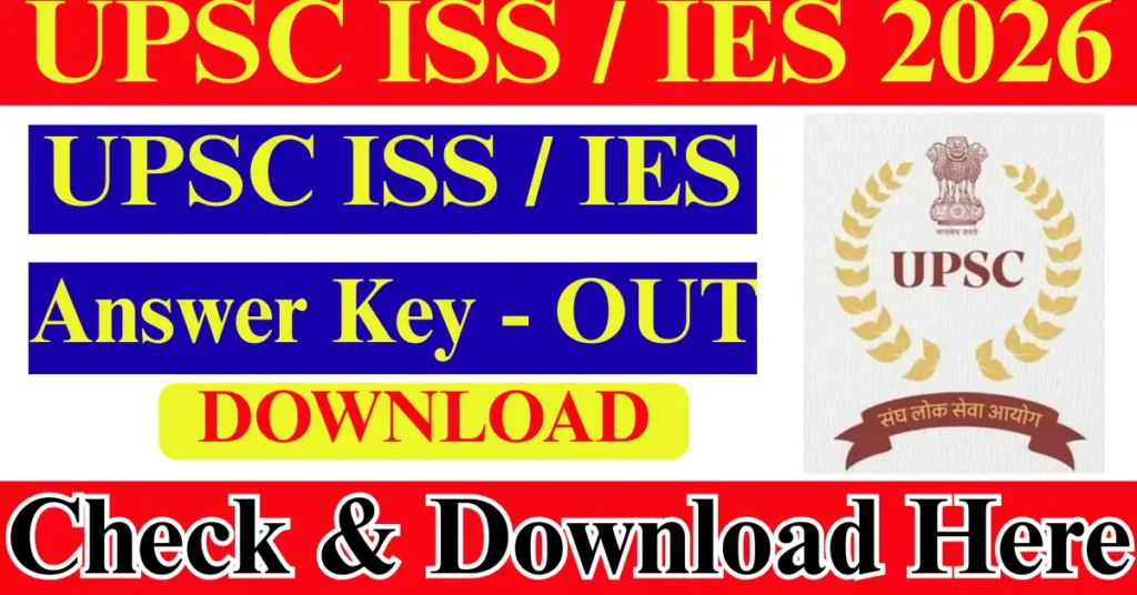 UPSC ISS Answer Key 2026 Download