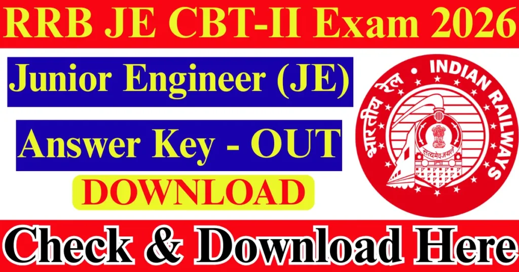 RRB Junior Engineer CBT-II Answer Key 2026