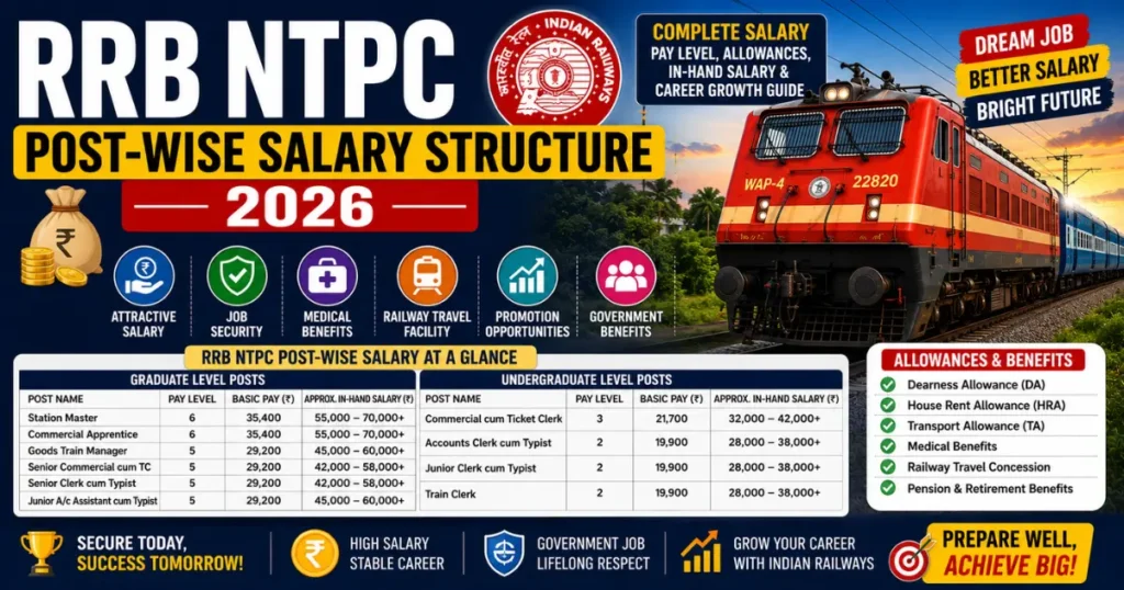RRB NTPC Posts Salary Details 2026
